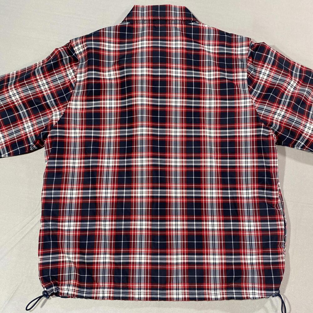 VTG Catalina Jacket Womens Medium Red Black Plaid Full Zip Rain Coat Gold Zipper - Picture 8 of 9